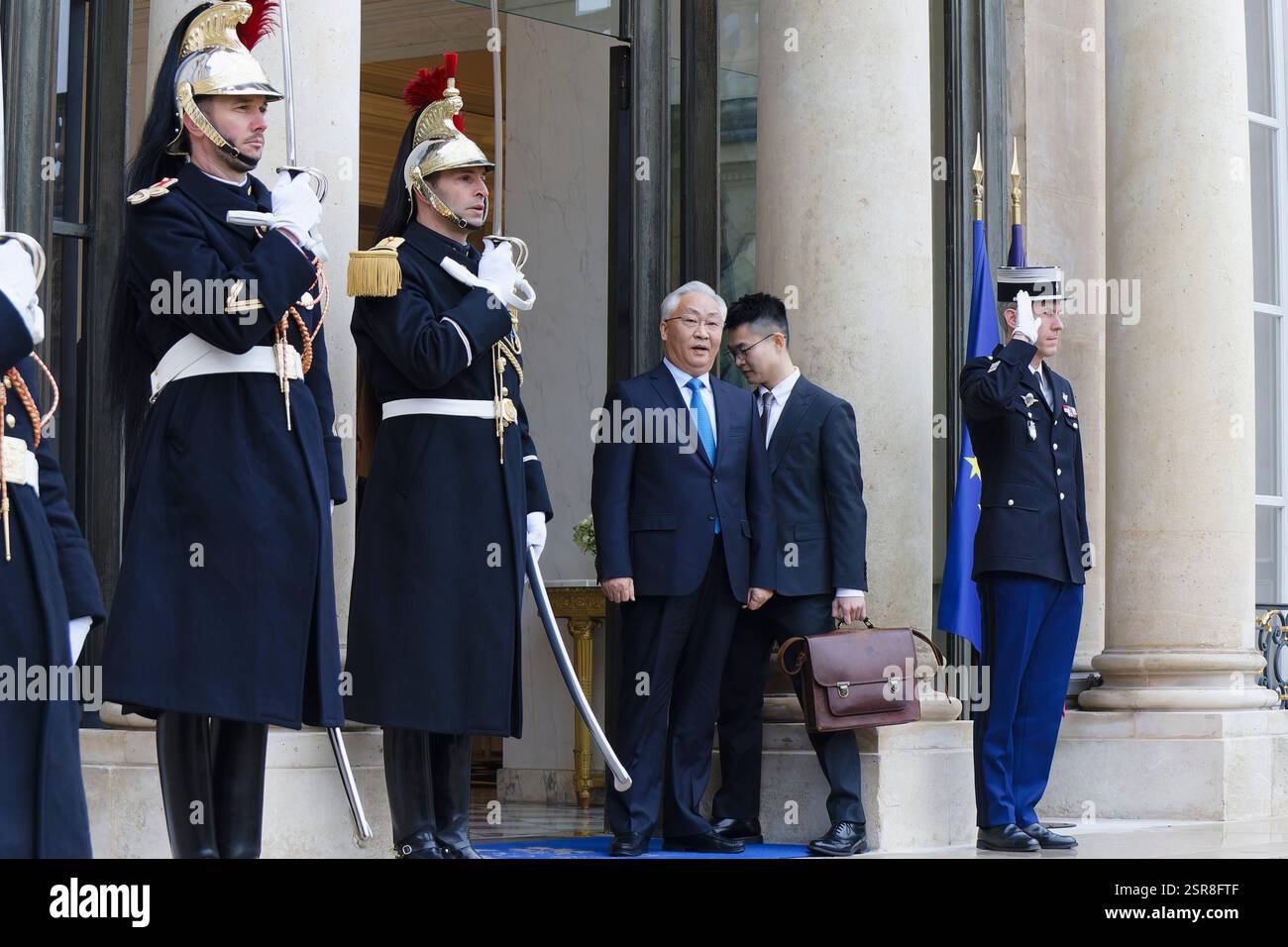 Paris, France. 10th Feb, 2025. President Macron receives ZHANG Guoqing ...