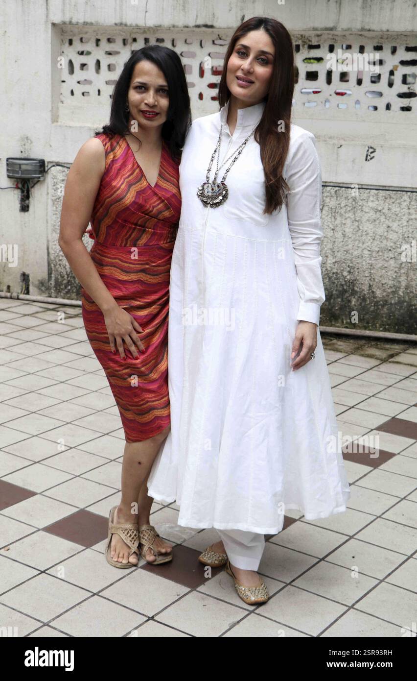 Bollywood actor Kareena Kapoor spotted with celebrity nutrionist Rujuta Diwekar at Khar in Mumbai, India on September Stock Photo