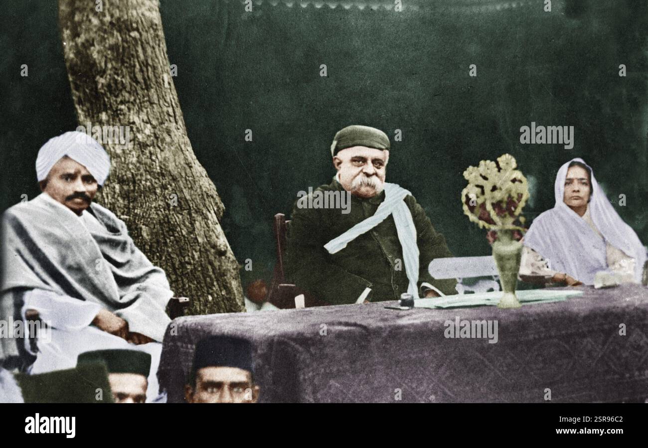 Kasturba Gandhi and Mahatma Gandhi first reception, Gujarat, India ...