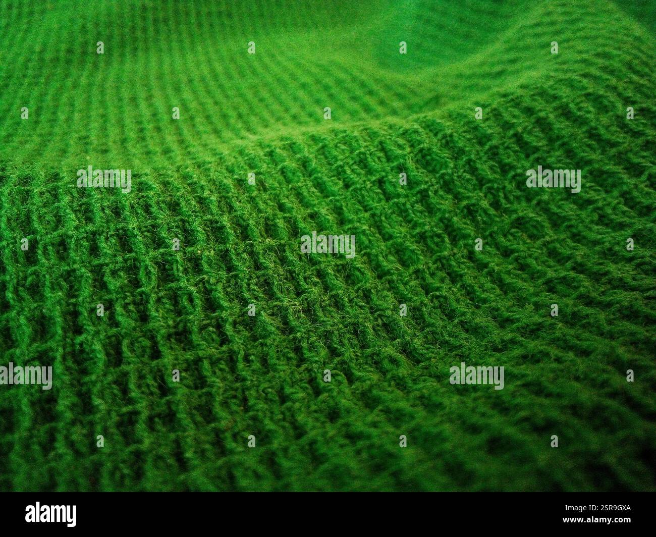 Background and texture of green knitted fabric. Background for design ...