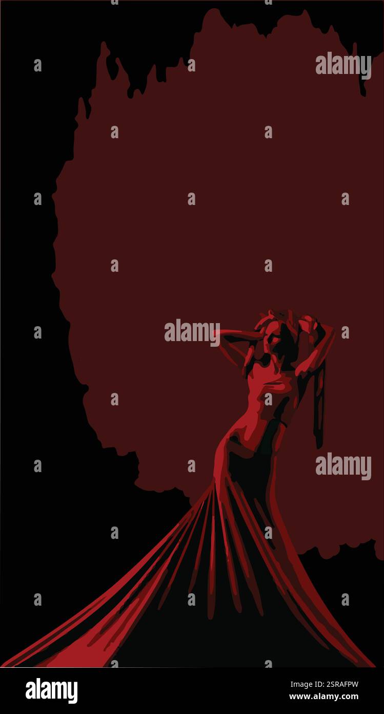 Figurative response to the emotive beauty of nature by Shahpari Bahrami Stock Vector
