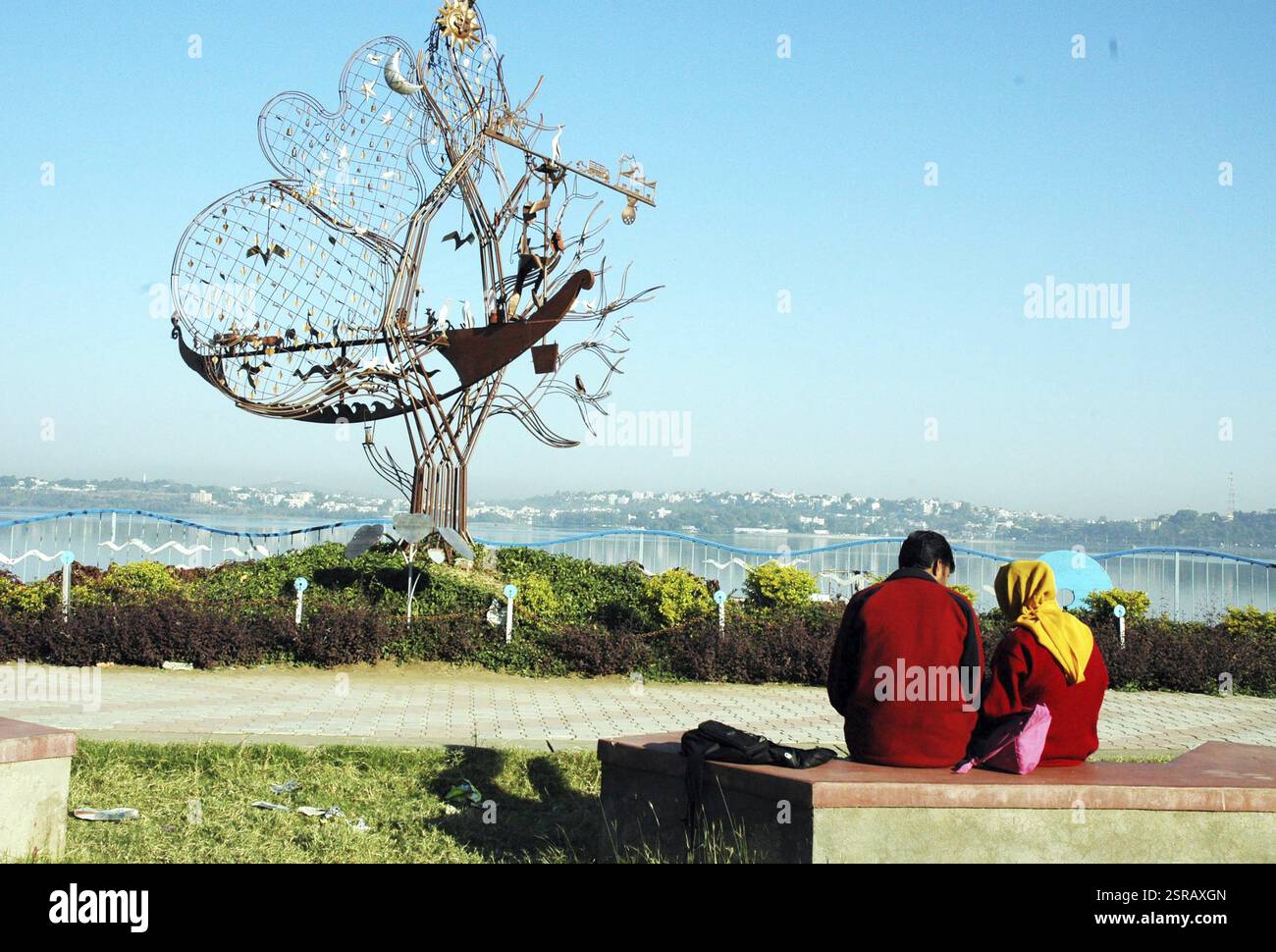 Wrought Iron sculpture, union carbide gas leak tragedy, Bhopal, madhya pradesh, India, Asia Stock Photo