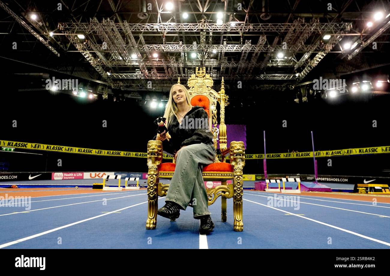 Keely Hodgkinson during The Keely Klassic at the Utilita Arena, Birmingham. Picture date: Saturday February 15, 2025. Stock Photo