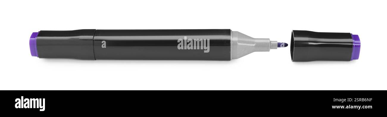 One double sided marker isolated on white Stock Photo