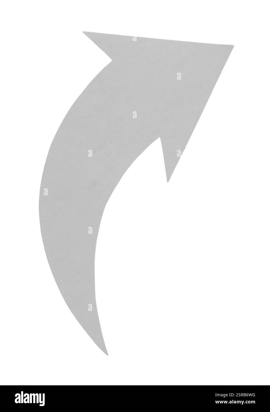 One cutout paper arrow isolated on white Stock Photo - Alamy