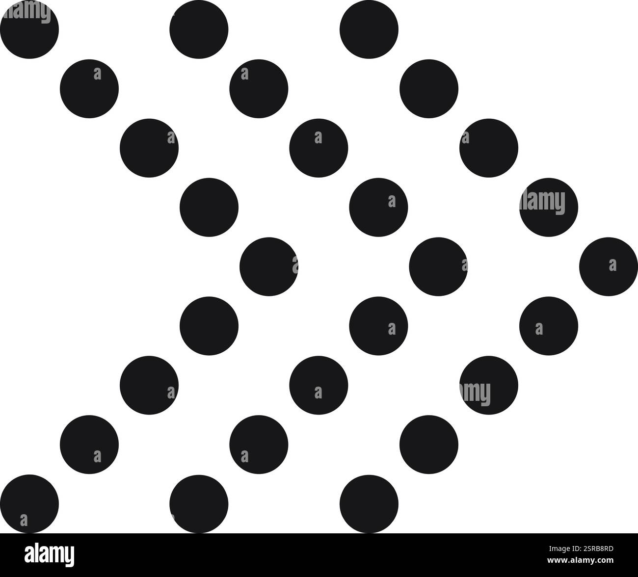 Black dots of varying sizes forming an arrow pointing right against a ...