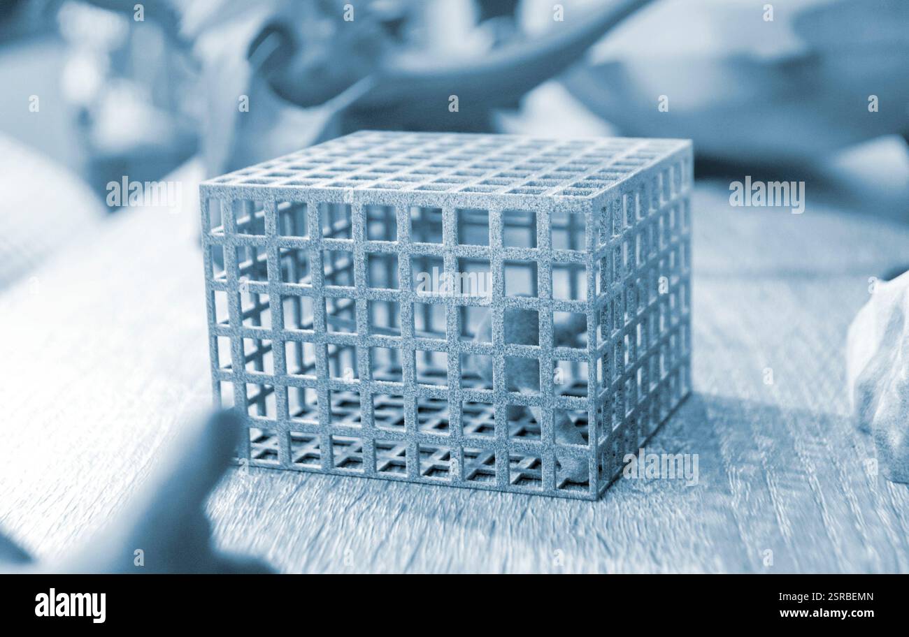 Art object printed on a 3D printer from molten plastic powder. Model ...