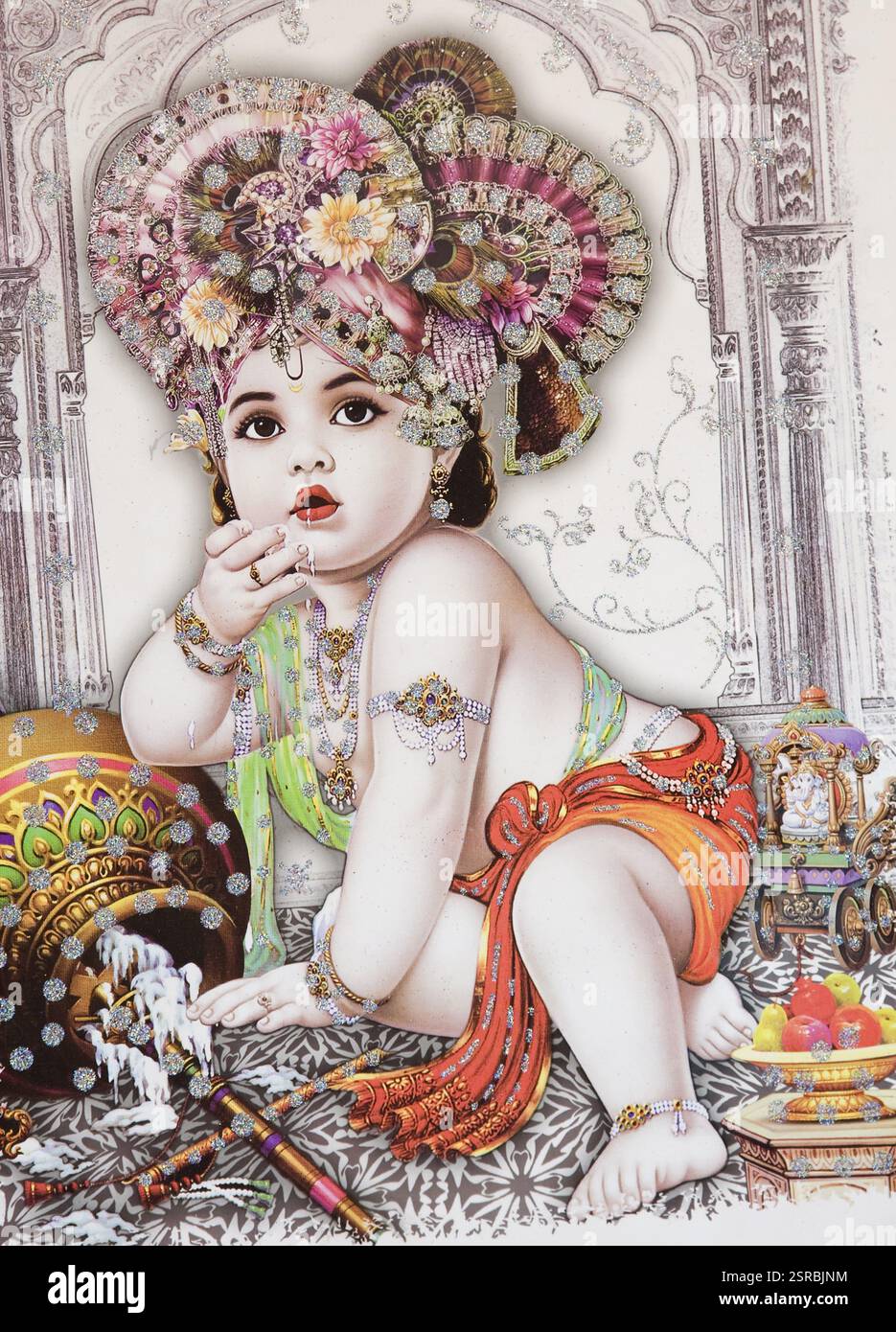 child-krishna-paintings-mathura-uttar-pradesh-india-asia-stock
