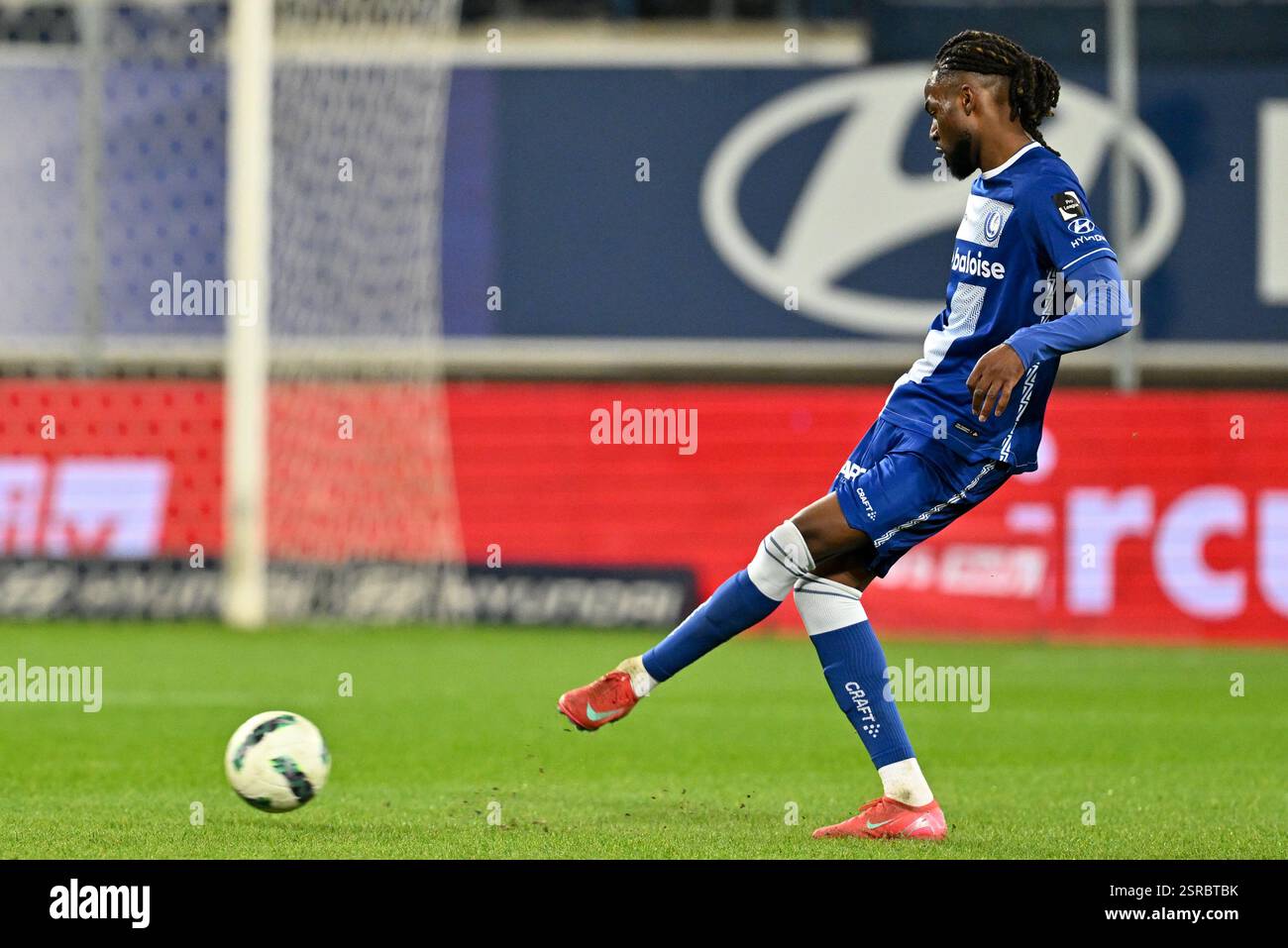 Gent, Belgium. 02nd Feb, 2025. Jordan Torunarigha (23) of AA Gent