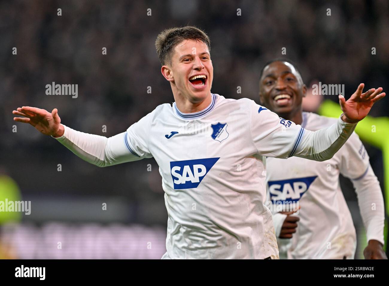 Anderlecht, Belgium. 30th Jan, 2025. Adam Hlozek (23) of Hoffenheim ...