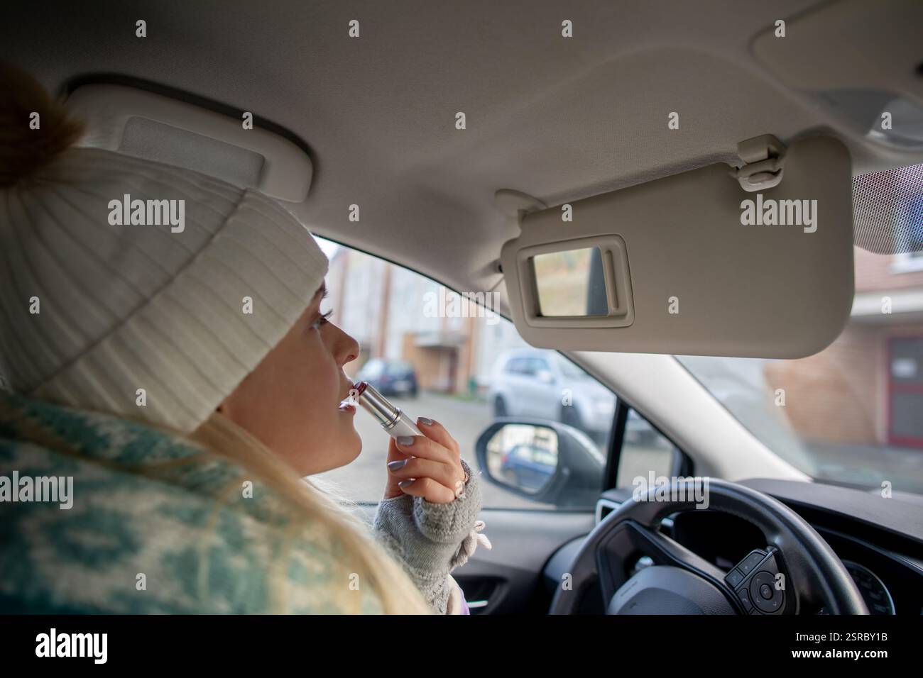 Woman vape car hi-res stock photography and images