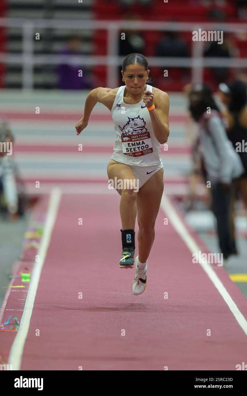 February 14, 2025: Emma Seetoo of TCU comes down the runway for the ...
