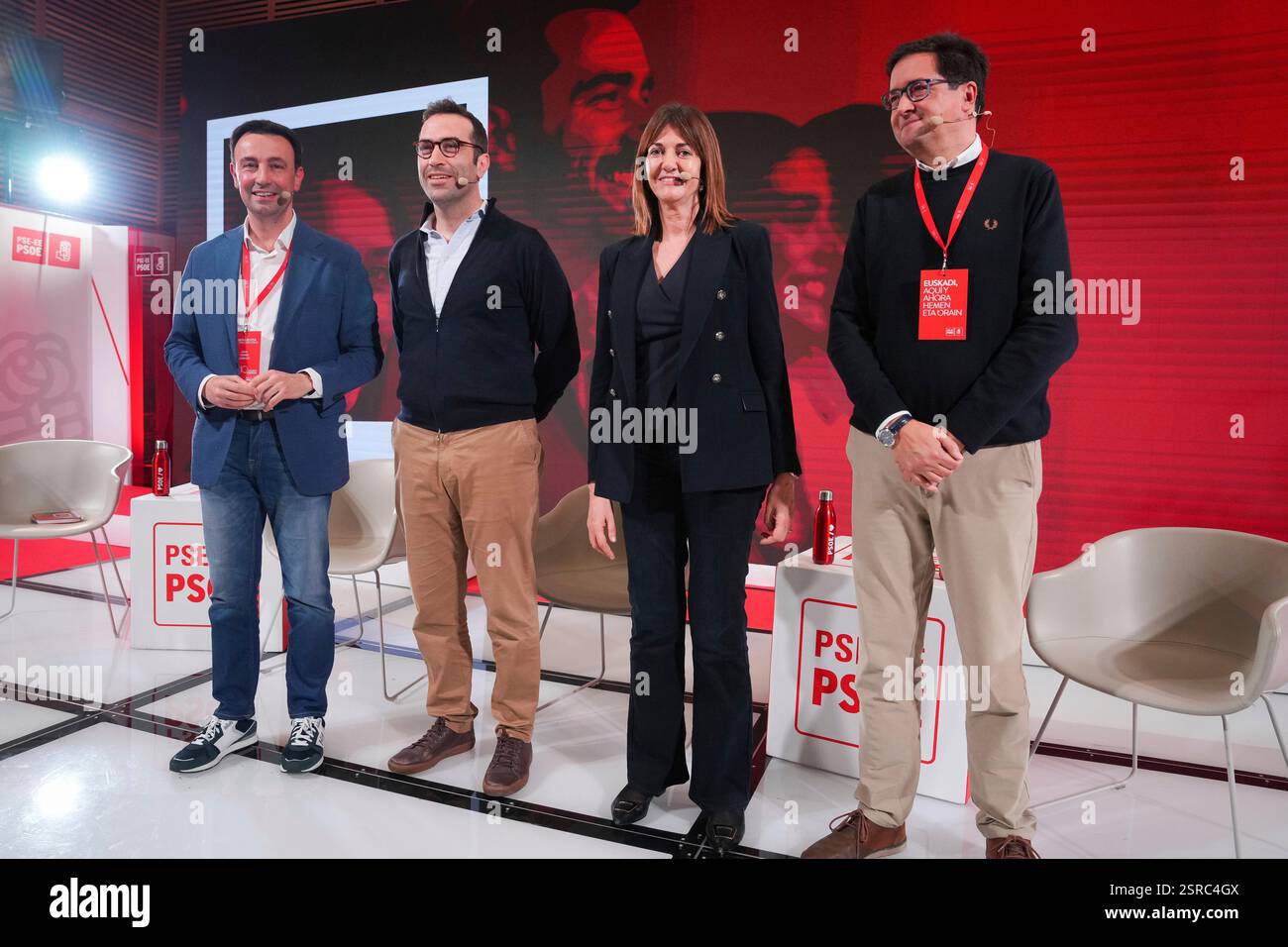 (L-R) The Vice President of the Basque Government and Minister of ...