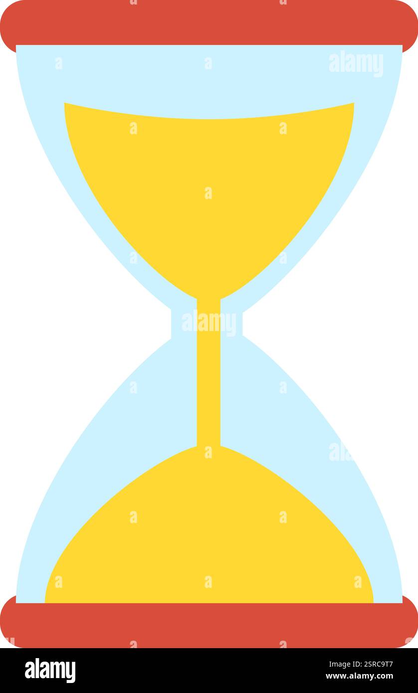 Hourglass featuring falling sand, symbolizing the passage of time in a ...