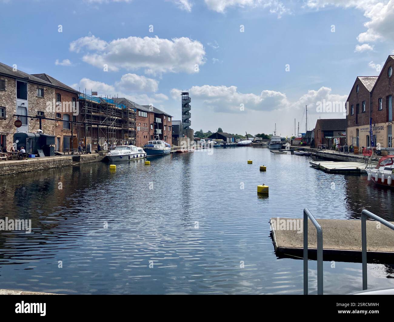 The Exeter Canal Basin, Exeter Quayside, Exeter - Smartphone Captured Stock Image