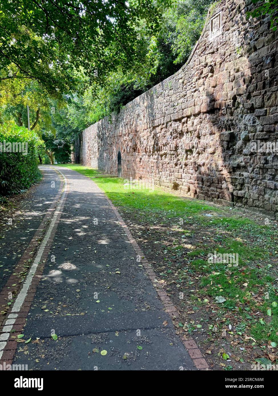 The Roman Walls, Southernhay, Exeter - Smartphone Captured Stock Image
