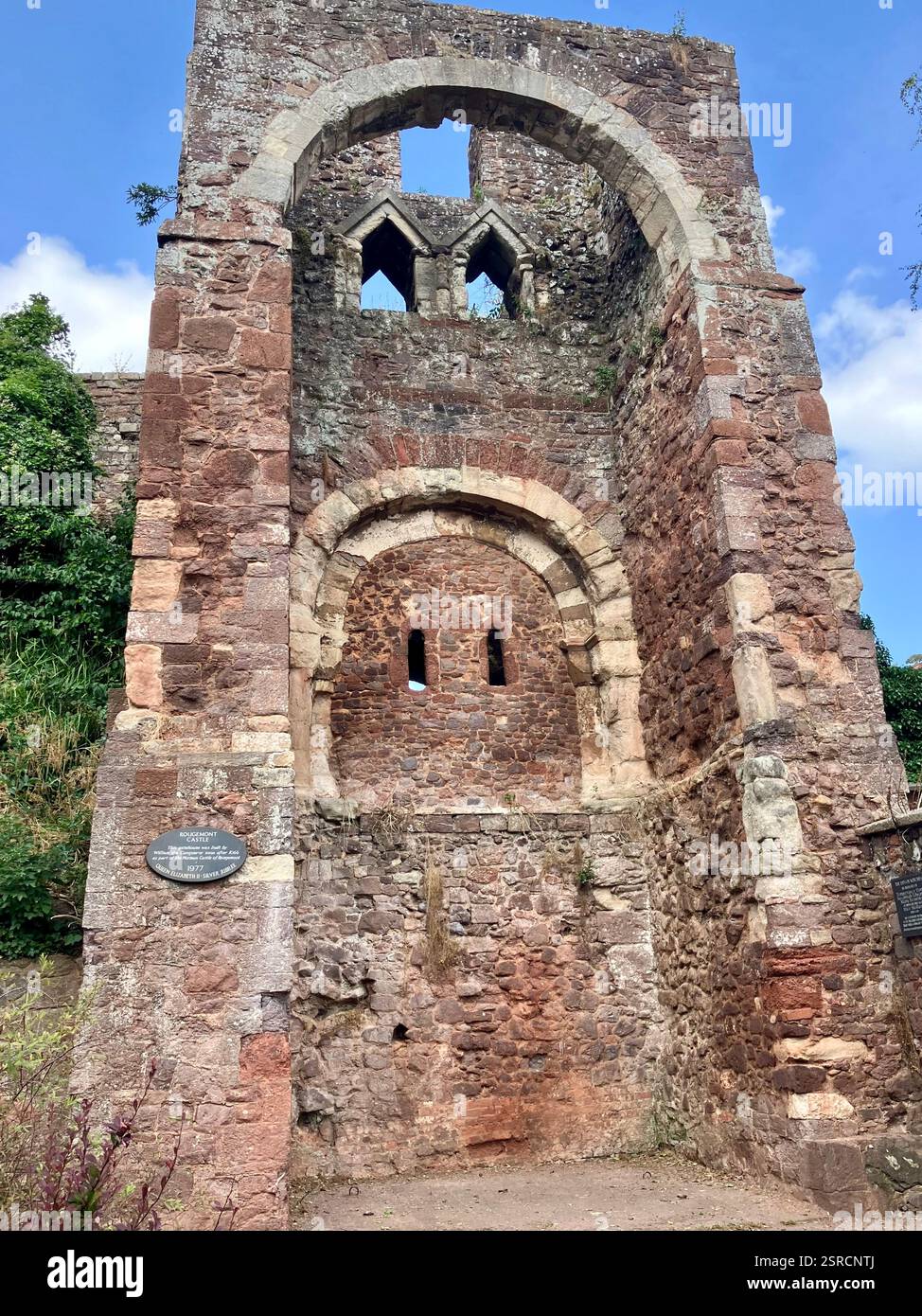 The Norman Gatehouse, Rougemont Castle Exeter. Built for William the Conqueror Soon After 1066 - Smartphone Captured Stock Image