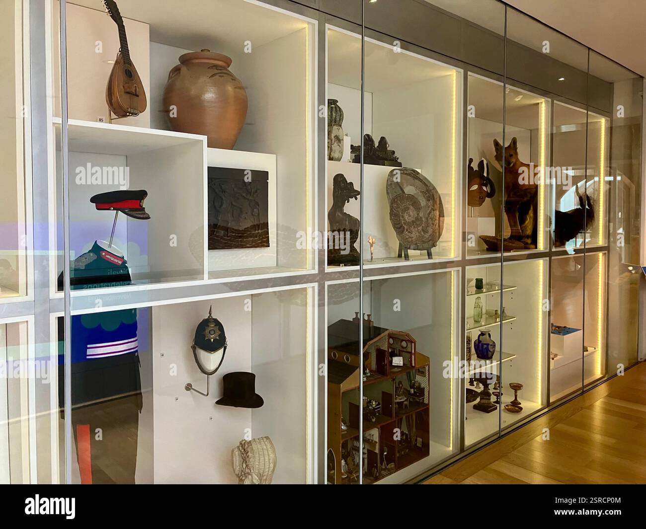Museum Exhibits, the Royal Albert Museum, Exeter, Devon - Smartphone Captured Stock Image