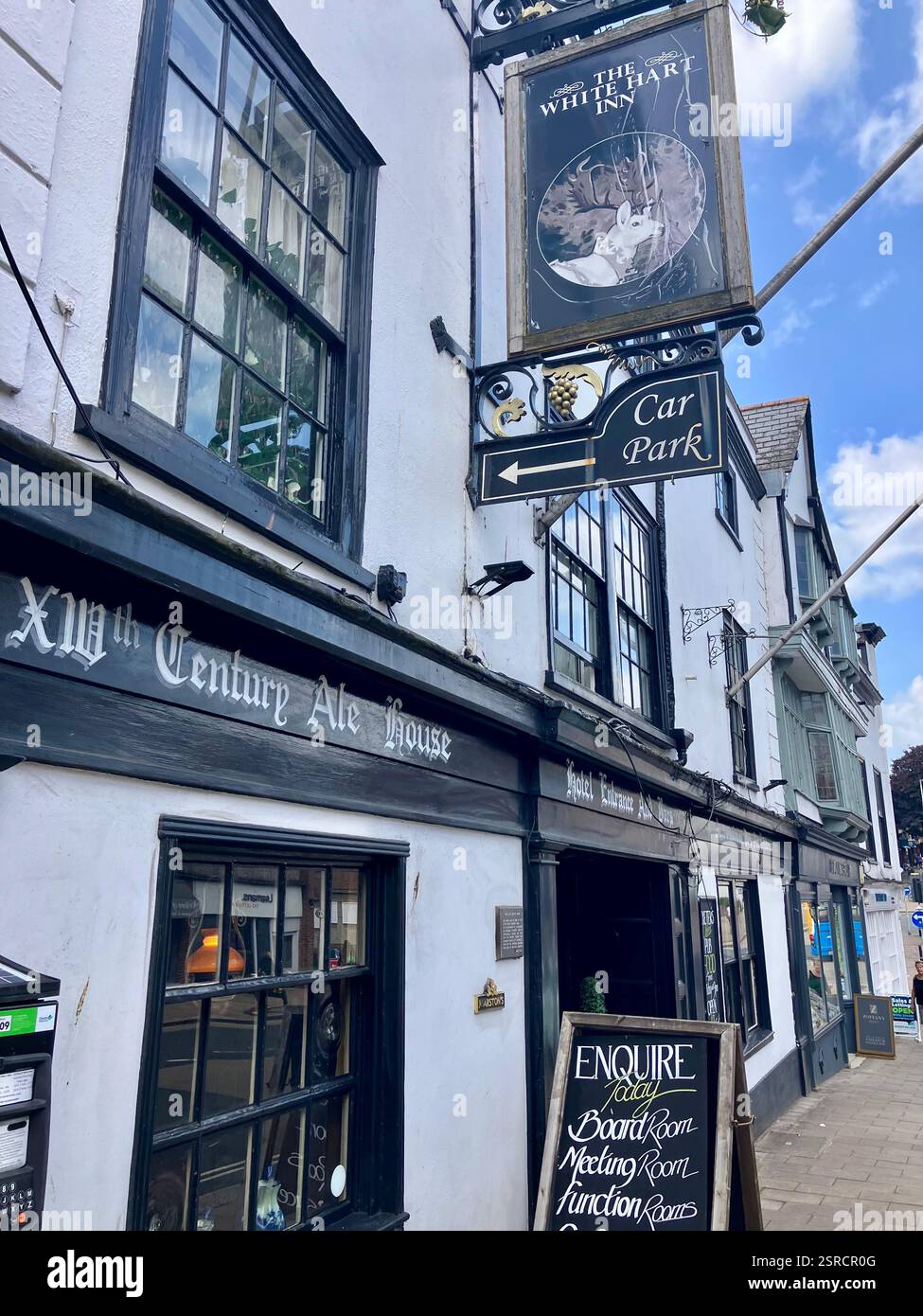 The Historic White Heart Hotel, South Street, Exeter, Devon - Smartphone Captured Stock Image