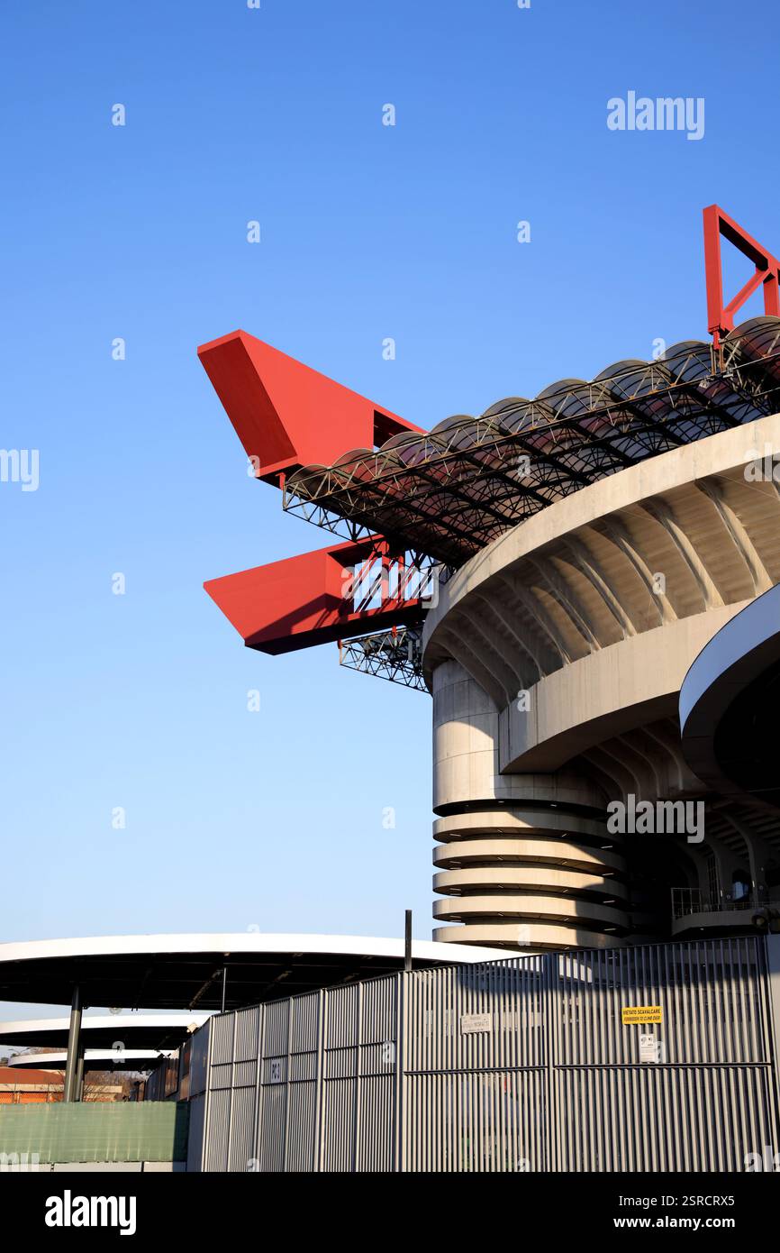 A View Of The Exterior Of The San Siro Stadium Hi res Stock Photography a-view-of-the-exterior-of-the-san-siro-stadium-hi-res-stock-photography