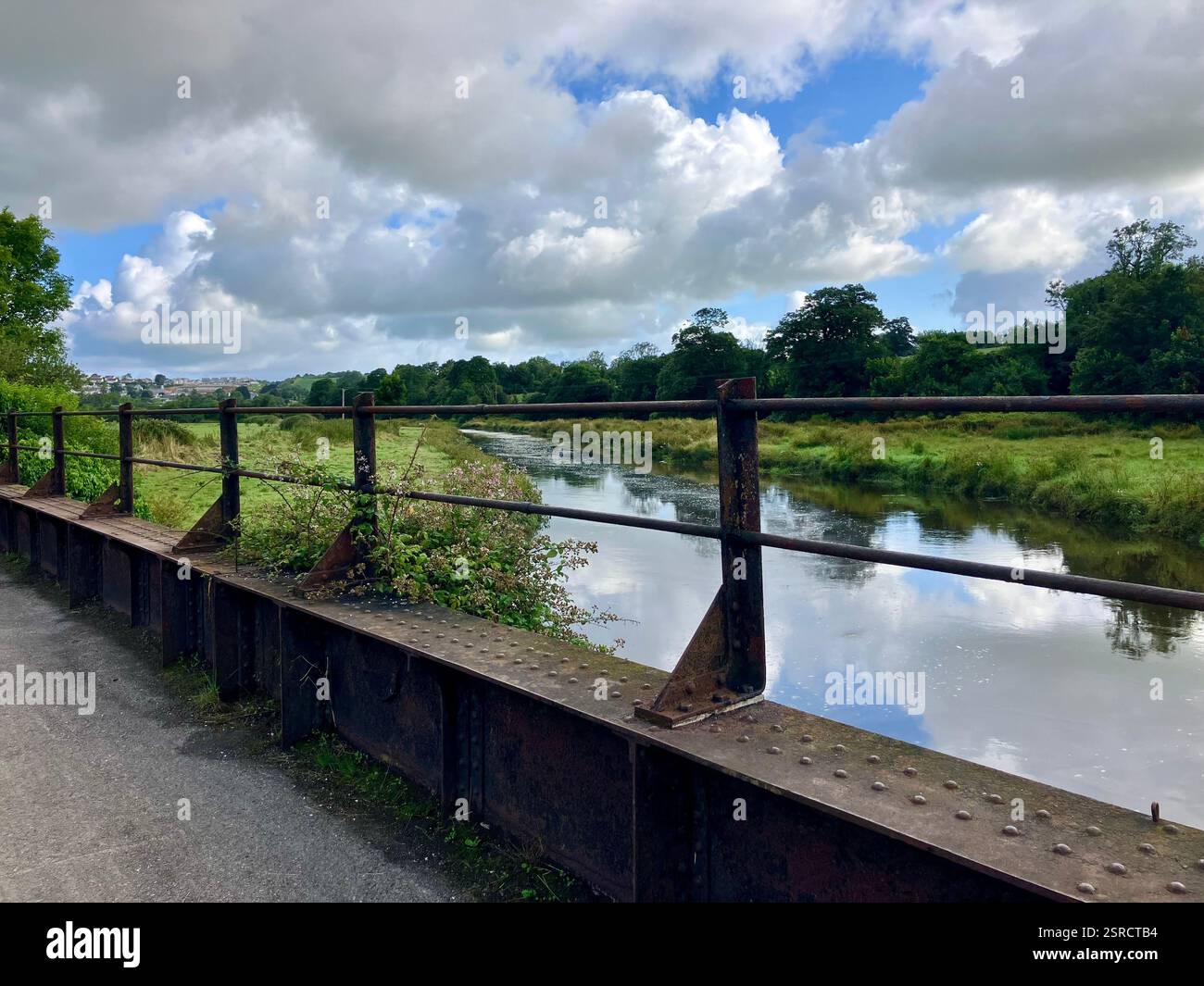 Reflections of the River Camel from the Camel Estuary Trail - Smartphone Captured Stock Image