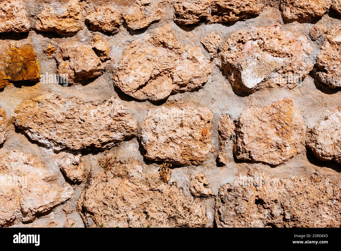 Rustic stone wall. AndalucÃa, Spain, Europe Stock Photo