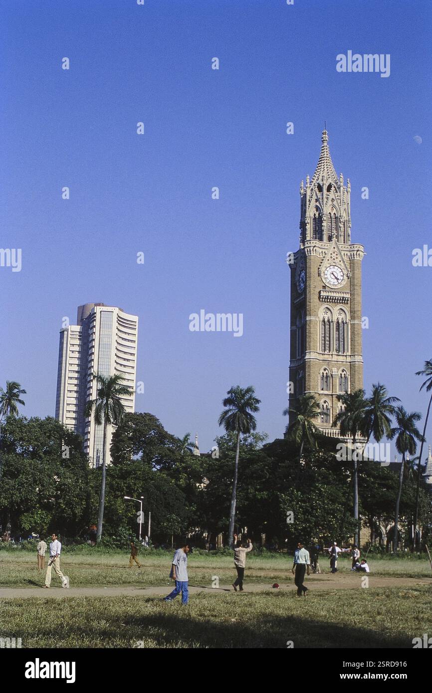 Rajabai Clock Tower and Stock Exchange, Mumbai, India, Asia Stock Photo