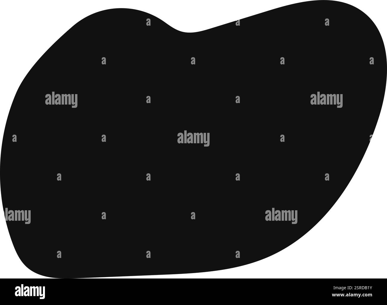 Simple minimal black irregular rounded abstract organic blob shape on ...