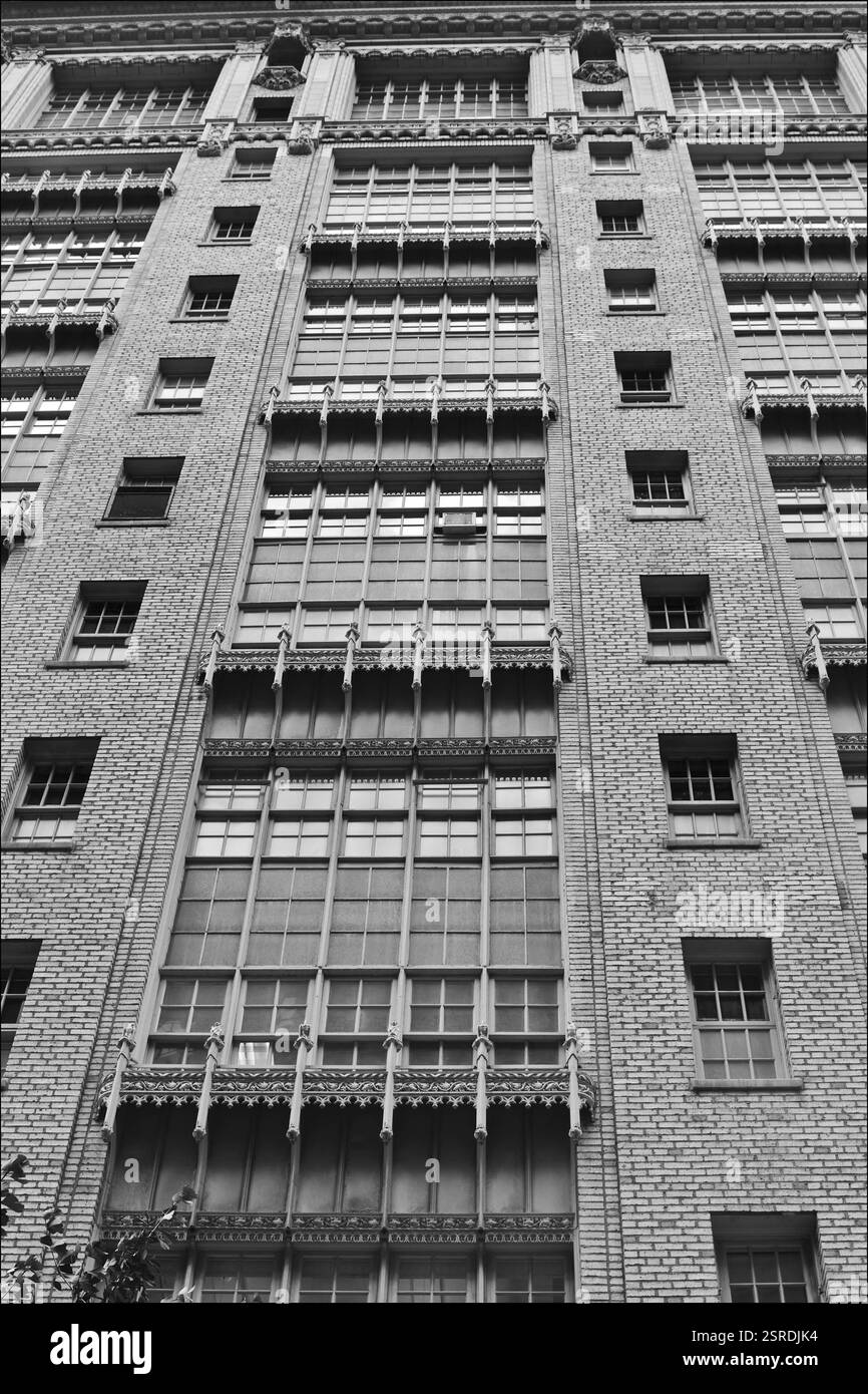 Unique facade of building in manhattan, new york, usa Stock Photo