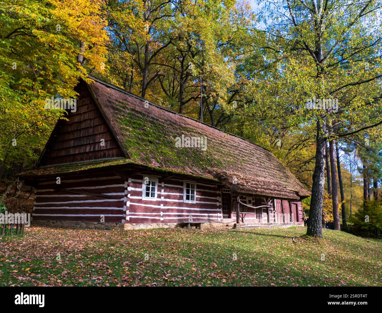 Sanok, Poland- Sep, 2022: Folk architecture open-air museum. Homestead ...