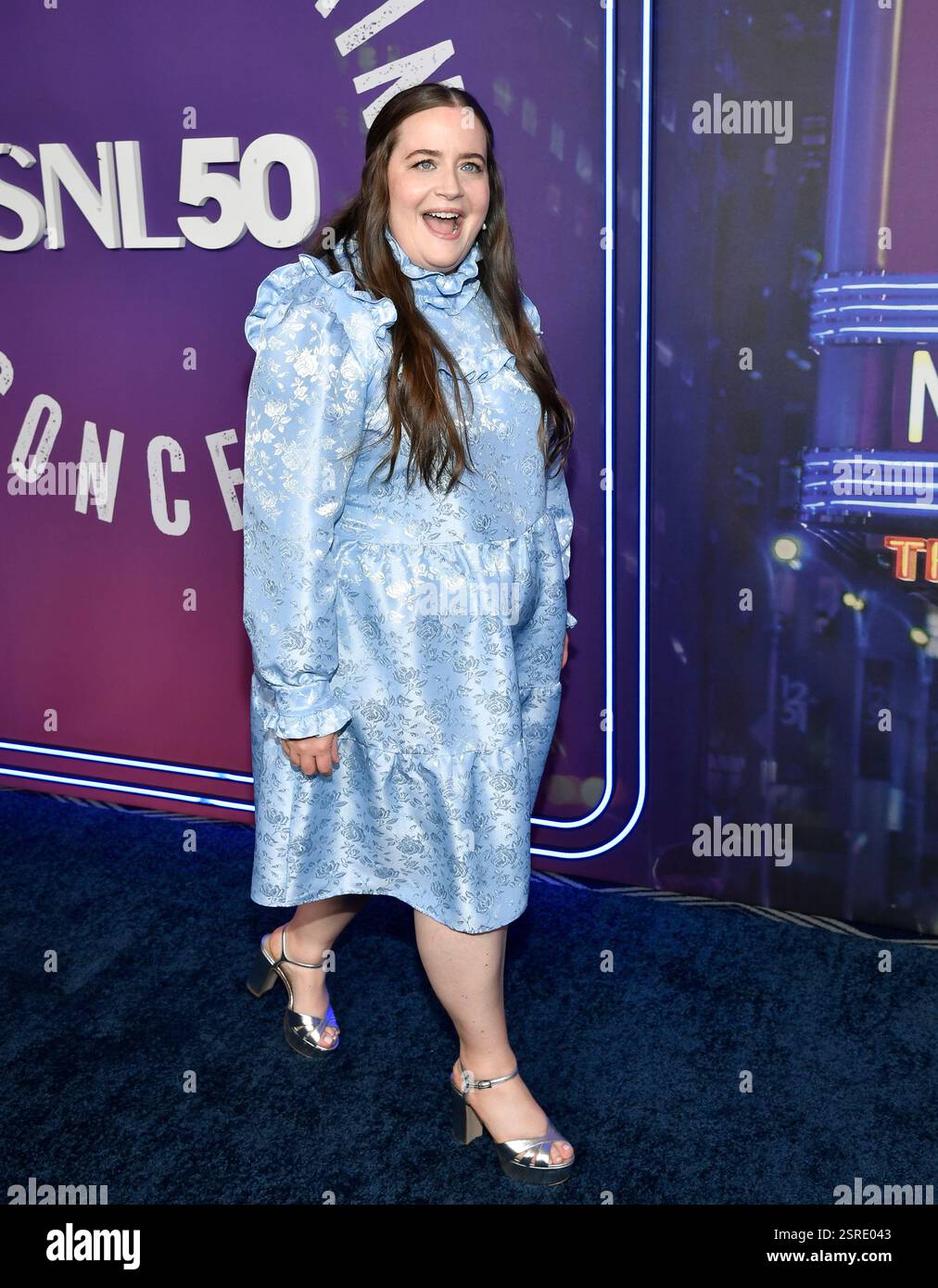 Aidy Bryant attends the SNL50: The Homecoming Concert at Radio City