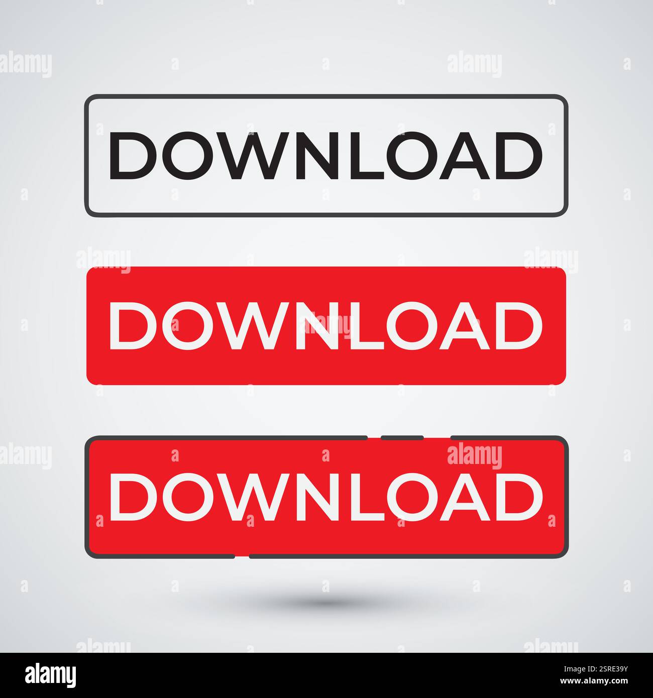 Download button on white background Stock Vector