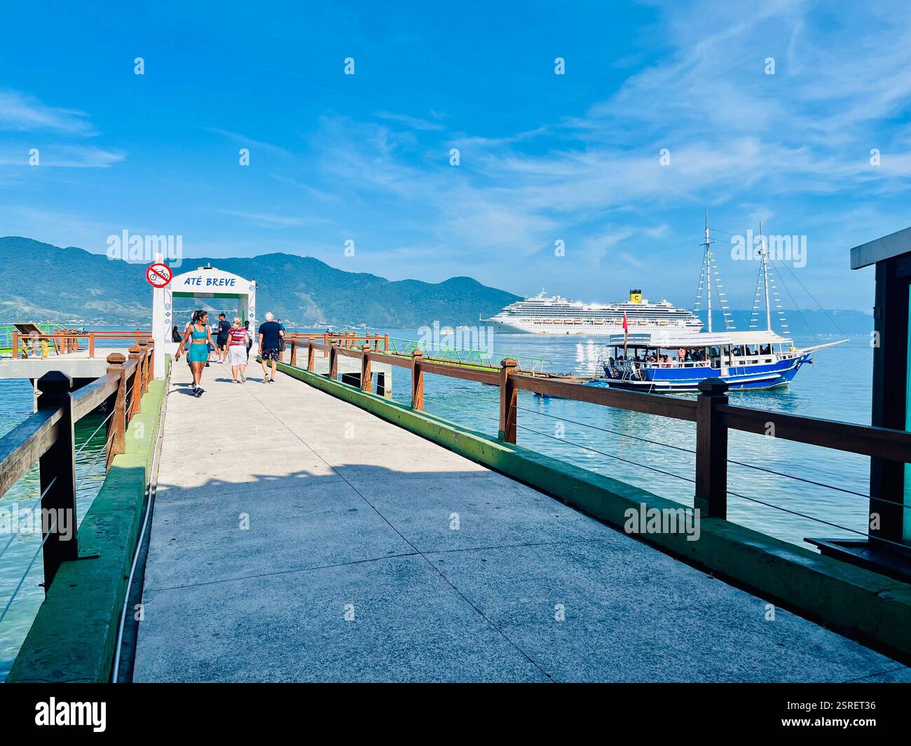 Ilhabela boat pier - Smartphone Captured Stock Image