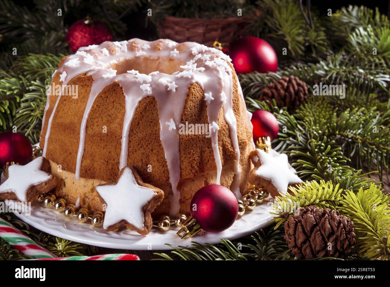 Christmas madeira cake Stock Photo
