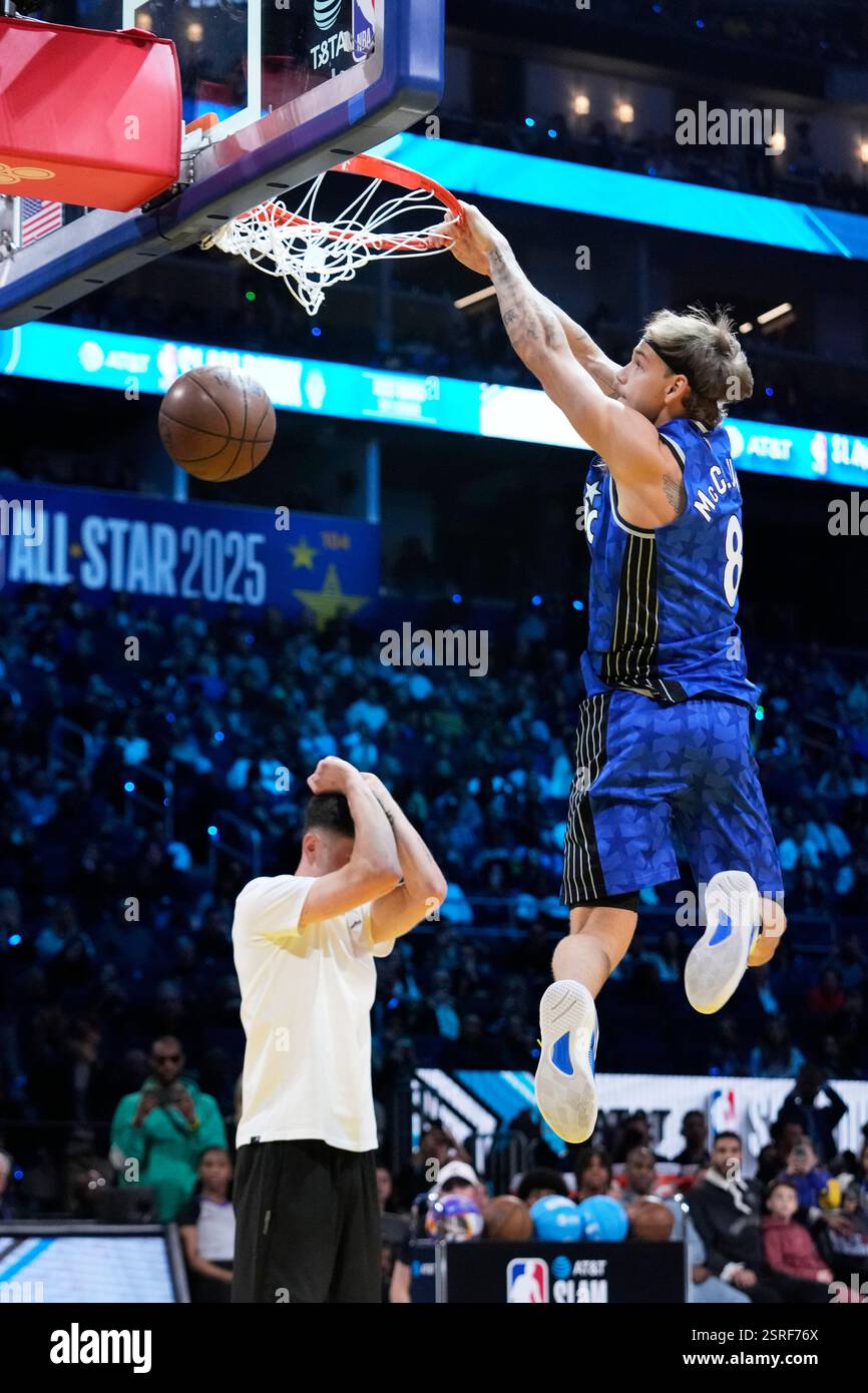 Osceola Magic guard Mac McClung dunks during the slam dunk contest at