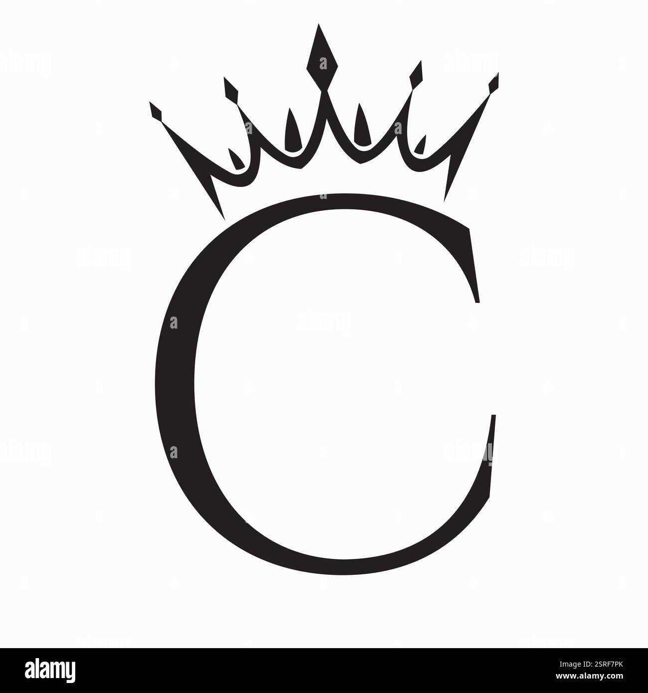 Initial Letter C Crown Logo Concept For Fashion and Beauty Symbol ...