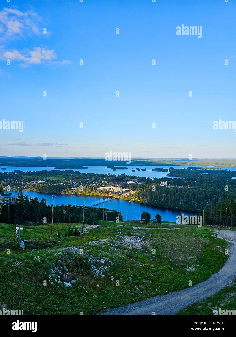 Landscape and beautiful view from Tahko mountain - Smartphone Captured Stock Image