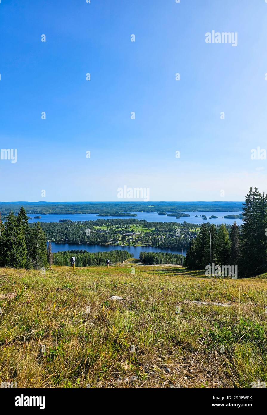 Landscape and beautiful view from Tahko mountain - Smartphone Captured Stock Image