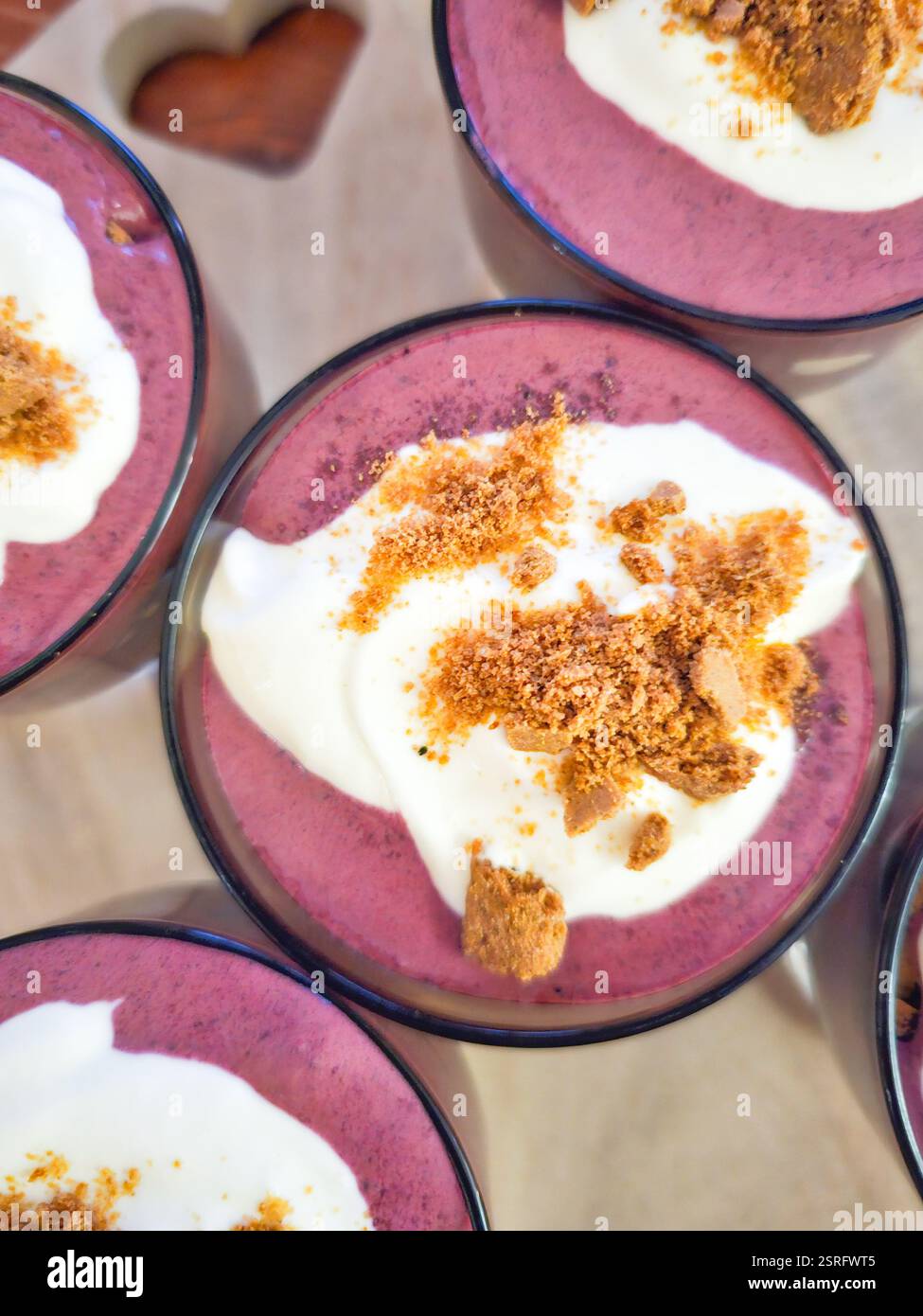 Delicious healthy desserts on a bowl - Smartphone Captured Stock Image