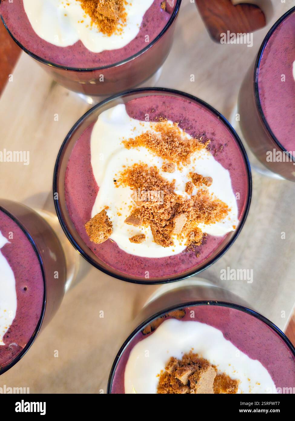 Delicious healthy desserts on a bowl - Smartphone Captured Stock Image