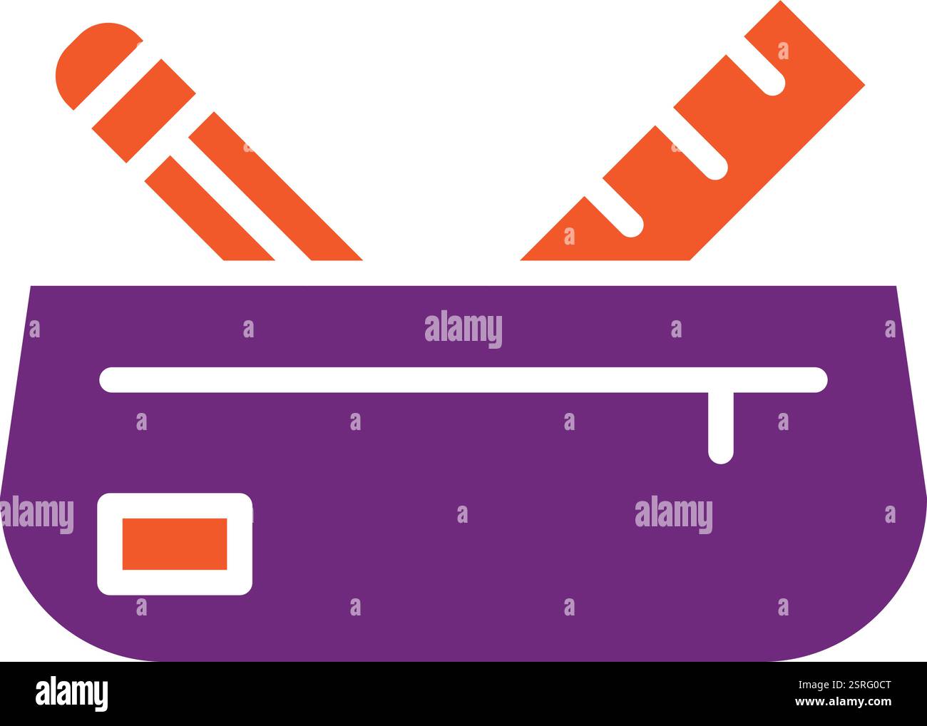 Pencil Case Vector Icon Design Illustration Stock Vector