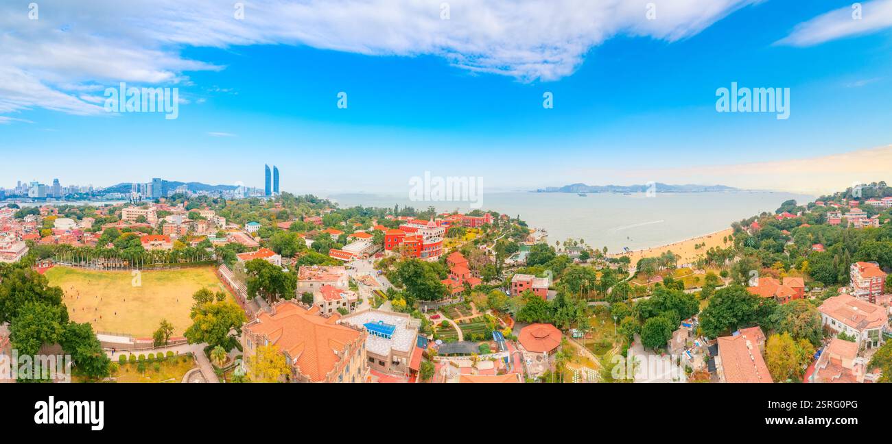 Aerial Scenery of Gulangyu, Xiamen City, Fujian Province, China Stock ...