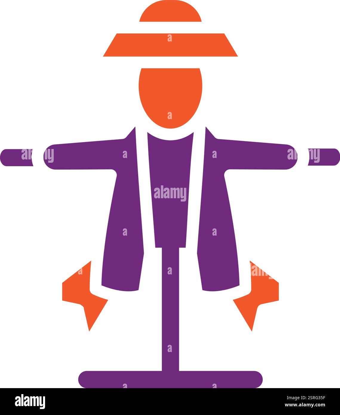 Scarecrow Vector Icon Design Illustration Stock Vector