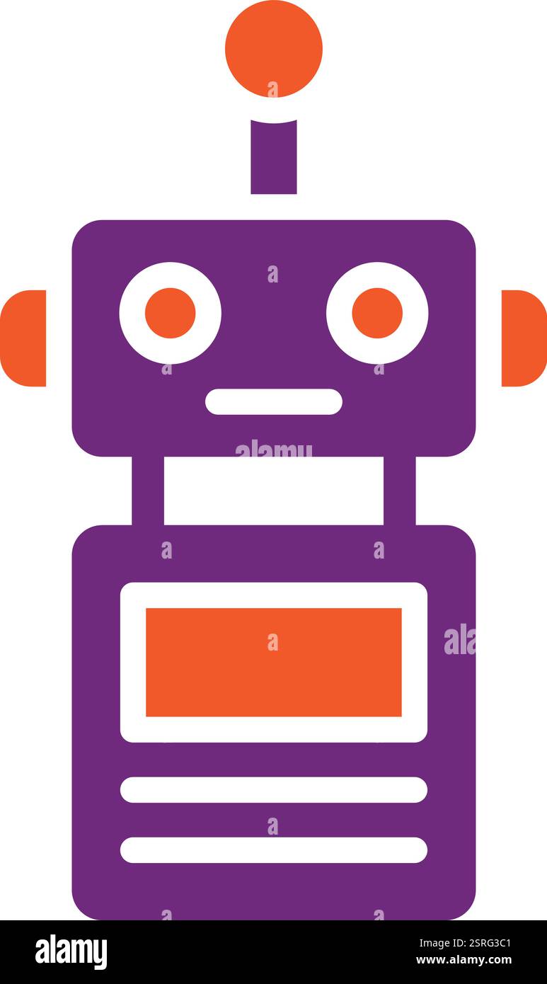 Robot Vector Icon Design Illustration Stock Vector