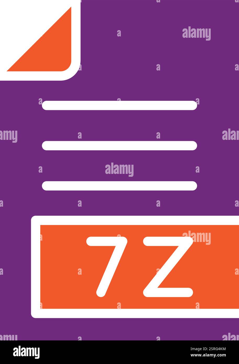 7Z Vector Icon Design Illustration Stock Vector