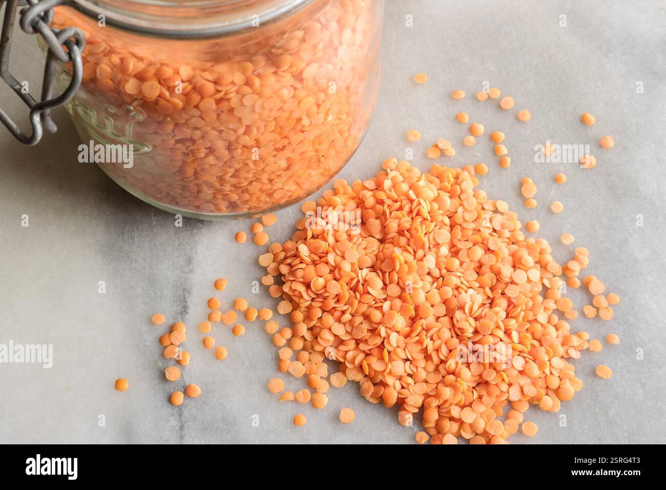 Red lentils Stock Photo