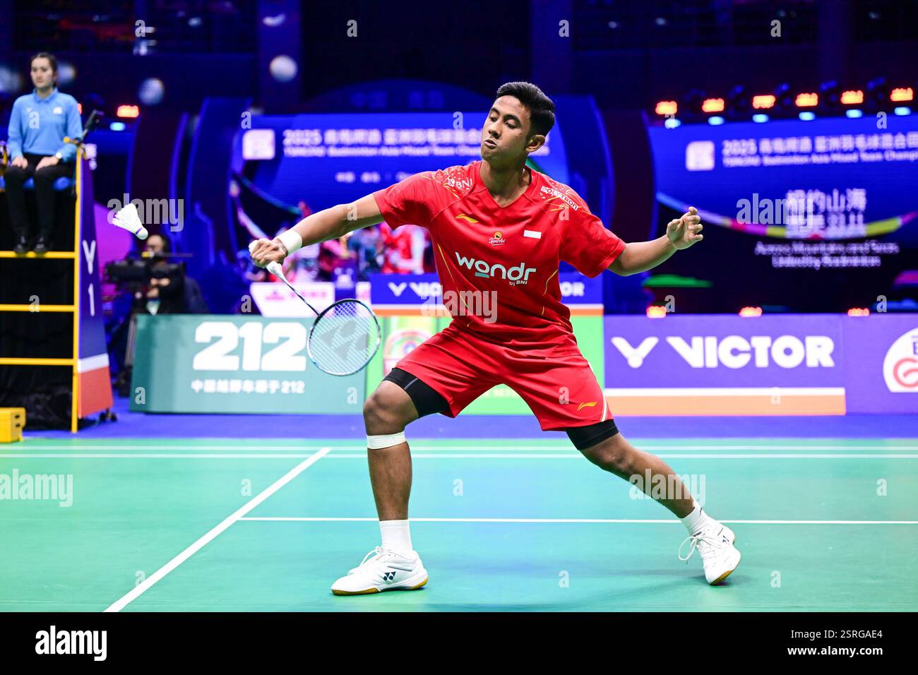 China's men's badminton team eliminated from Asian Games singles quarterfinals