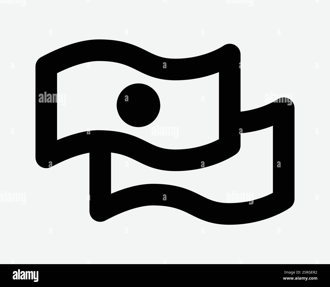 Money Notes Cash Bill Stack Fund Wealth Currency Finance Note Outline Line Icon Black White Symbol Sign Graphic Illustration Vector Stock Vector