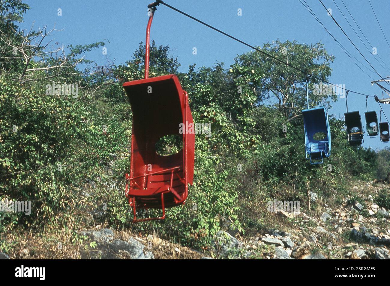 View of cable ropeway at Griddhakuta Hill, Rajgir, Bihar, India, Asia ...