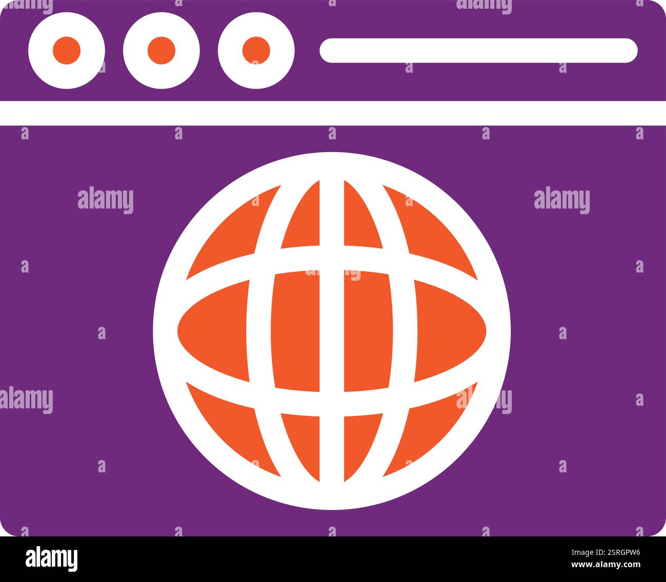 Web browser Vector Icon Design Illustration Stock Vector